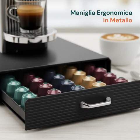 avilia home organizer capsule caffe 1 cassetto nero elegante capienza 50 capsule ean 8052879011023