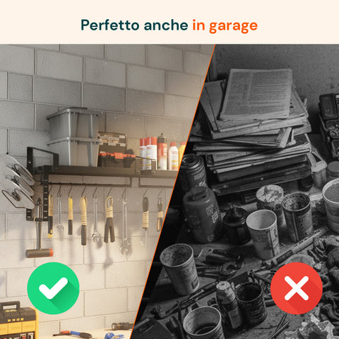 avilia home organizer da parete con 12 ganci per pentole coperchi e utensili set 2 ean 8052879011047