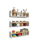 Set 3 Mensole da Parete Multiuso in Legno Resistente 40x12 cm - Portata 3kg