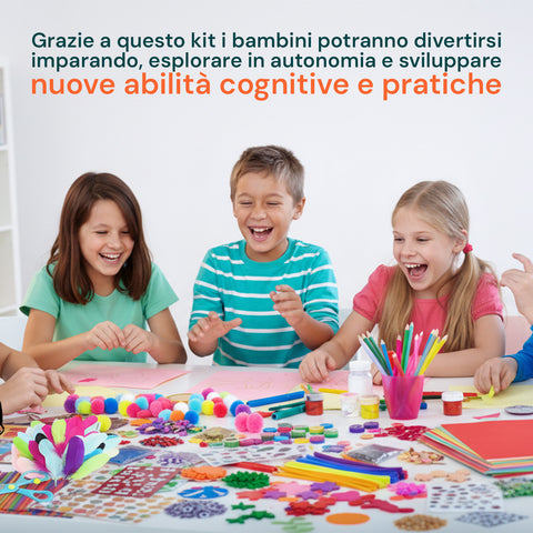 avilia kit creativo bambini 4 12 anni con zaino unicorno e 100 pezzi ean 8056819053623