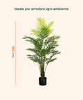 garden friend pianta palma areca in polietilene con 33 foglie e vaso con muschio 160cm ean 8023755056483