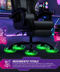 Base con ruote della sedia gaming girevole a 360 gradi