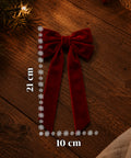saint joy fiocchi per albero di natale in velluto rosso set 12 10x21 cm ean 8050043128492