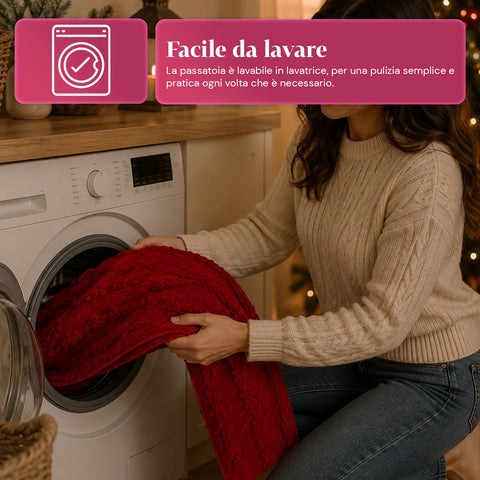 saint joy runner natalizio 33x180 cm con alberi in rilievo rosso o verde ean 8050043128317