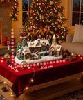 saint joy villaggio di natale animato frostvale con luci led musica e slitta in movimento ean 8050043127440