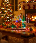 saint joy villaggio di natale animato northlight con luci led musica e albero rotante ean 8050043127457