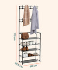 avilia home appendiabiti multiuso con 5 ripiani in tnt e 2 aste portabiti capienza 10 paia ean 8056819052909