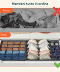 avilia home divisori cassetti set 8 organizer pieghevoli per armadio e como ean 8052879011108