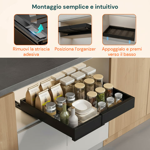 avilia home organizer estensibile per cassetti e dispensa vassoio regolabile multiuso ean 8052879011818