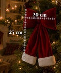 saint joy fiocco albero di natale in velluto rosso con doppia coda 2 misure ean 8050043128515