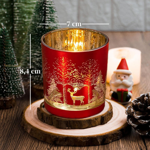 saint joy set di 3 portacandele decorativi in edizione limitata natalizia in vetro ean 8050043127624