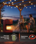 wintem buddy stufa a gas pieghevole potenza 42kw con 3 livelli di riscaldamento ean 8052286432039