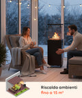 wintem caminetto a gas da esterno con roccia lavica e ruote 12kw ean 8052286432114