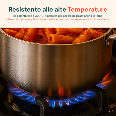 Casseruola Alta in Alluminio con 2 Maniglie Inox – Ø 24/28/32/36 cm
