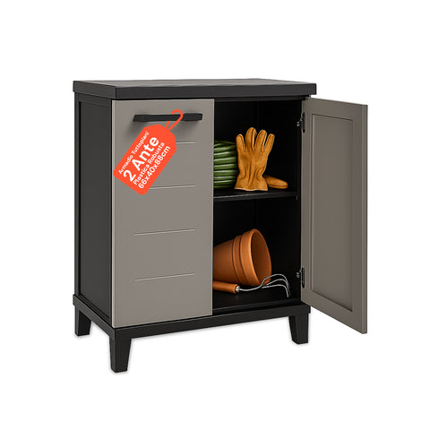 Mobile Basso Prime in Plastica Antiumidità 66x40x88 cm per Spazi Ristretti