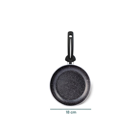 Padella Antiaderente Effetto Pietra in Alluminio – Ø16/18/26 cm
