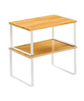 Avilia Set 2 Ripiani in Bambù con Struttura in Metallo Effetto Legno Design Moderno Salvaspazio e Multiuso Ean 8056819050103