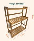 Design compatto con dimensioni 42x18x53cm perfetto per spazi ridotti e angoli inutilizzati, ottimizza organizzazione senza ingombrare