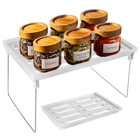 Set 3 Scaffali Richiudibili Salvaspazio Multiuso Design Compatto e Pieghevole
