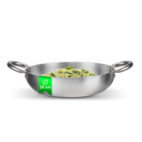 Casseruola Svasata Alta Alluminio Satinato Riciclato – Ø 24/28/32 cm