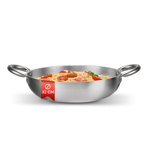 Casseruola Svasata Alta Alluminio Satinato Riciclato – Ø 24/28/32 cm