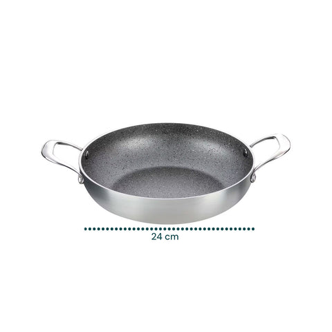 Casseruola Svasata Alta Alluminio Satinato Riciclato – Ø 24/28/32 cm