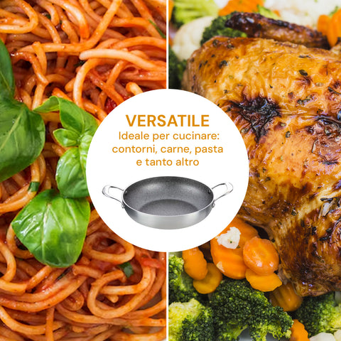 Casseruola Svasata Alta Alluminio Satinato Riciclato – Ø 24/28/32 cm