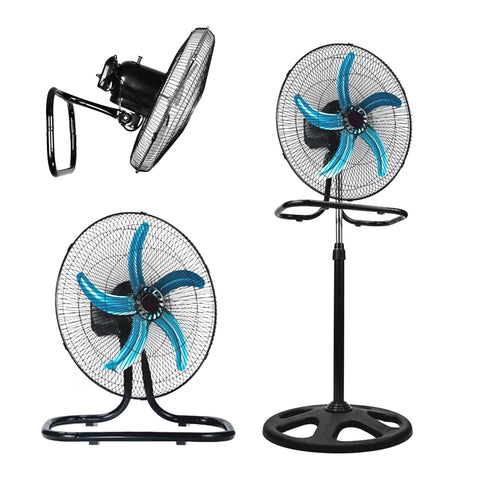 3 az 1-ben használható, 50 W-os fali, asztali és álló ventilátor 50 cm-es fémlapátokkal
