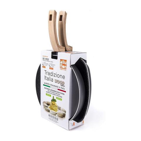 28 cm-es Tradizione Italia grill- és wokserpenyő-készlet
