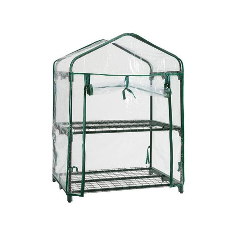 2 szintes üvegház PVC-tetővel, 69x49x93cm