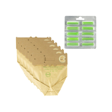 Kit Ricambi VK130 VK131 – 12 Sacchetti + 12 Profumini Universali