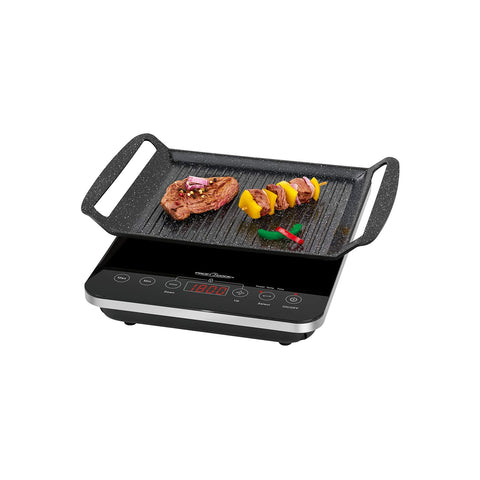 Asztali indukciós grill 2000 W-os teljesítménnyel és érintésérzékelővel