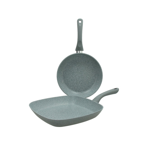 Set Padella E Bistecchiera 24cm E 28x28cm