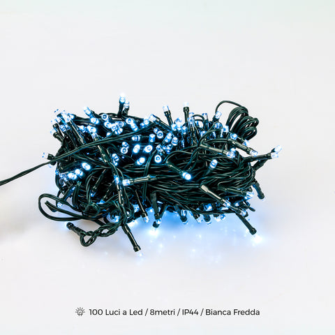 100 LED-es fényfüzér, IP44