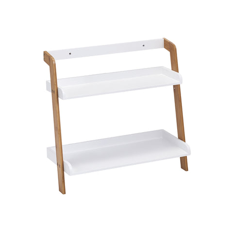 2 polcos bambusz/MDF fali polc