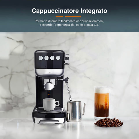 Macchina caffè espresso per macinato con cappuccinatore – foto 2