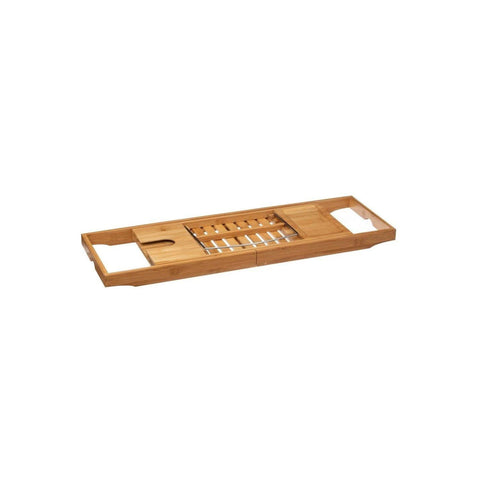 Vassoio per Vasca da Bagno Estensibile in Bambu 70/105x22cm – foto 2
