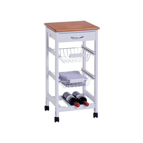 Carrello Da Cucina A 3 Piani Bianco – foto 2