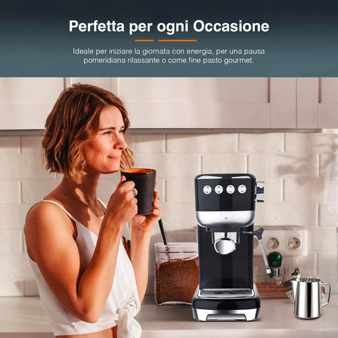 Macchina caffè espresso per macinato con cappuccinatore – foto 3