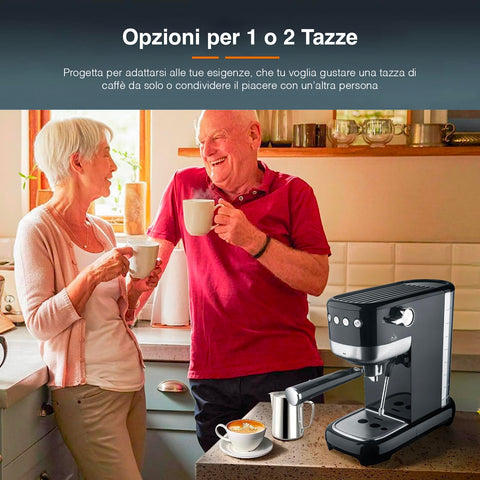 Macchina caffè espresso per macinato con cappuccinatore – foto 4