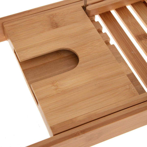 Vassoio per Vasca da Bagno Estensibile in Bambu 70/105x22cm – foto 5