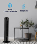Wintem Ventilatore a Torre AIRY 50W con 3 Modalità, Timer 7h, Telecomando e 3 Velocità Ean-8052286431018